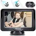 Tomoia Baby Car Mirror HD 1080P Back Seat Baby Camera with 4.3'' Display Monitor Rear Facing Car Seat Full View Infant Night Vision T9