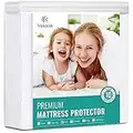 Vekkia Organic Mattress Protector Breathable Waterproof Mattress Cover,Fitted 8"-18" Deep（Full）