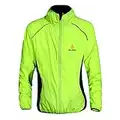 WOLFBIKE Men's Waterproof Cycling Windbreakers Lightweight Wind Resistance Jackets, Green, Size: XL