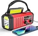 Solarbaby Kurbel Radio,tragbares Notfallradio AM/FM Solar Radio mit 10000mAh wiederaufladbare Power Bank,SOS Alarm,Taschenlampe,Leselampe,Hand Kurbel Dynamo und USB Port für Camping Outdoor Notfall