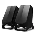 MAJORITY DX10 PC Speakers | 10W Clear Active Stereo Sound Computer Speakers | USB Plug and Play Desktop Speakers Compact | One Touch Control, Headphone Jack | Monitors, Laptops, Desktops and Mac's