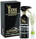 King of Sheen Vinyl Shine Car Dashboard Cleaner and Car interior Cleaner + Handy Vent Duster Brush, Effortlessly Enhance the Appearance of your Cars Interior, 500ml