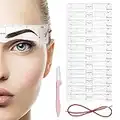 Eyebrow Stencils 12 Styles Eyebrow Shaper Kit,DIY Reusable Eyebrow Template with Head-Wear Strap and Eyebrow Razor for Women Makeup