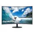 SAMSUNG T550 Series 27-Inch FHD 1080p Computer Monitor, 75Hz, Curved, Built-in Speakers, HDMI, Display Port, FreeSync (LC27T550FDNXZA)