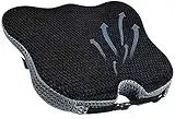 Dreamer Car Seat Cushion for Car Seat Driver/Passenger - Wedge Car Seat Cushions for Driving Improve Vision/Posture - Memory Foam Car Seat Cushion for Hip Pain (Mesh Cover,Black)