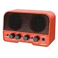 Mini Guitar Amp, LEKATO 5W Wireless Rechargeable Electric Guitar Amplifier with CLEAN/OVERDRIVER Effects, Bluetooth 5.0 Portable Practice Guitar Amp for Home Practice and Music Party (Orange)