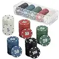 Set Fiches Poker 100 Pezzi Fiches Poker Plastica Fiches Poker Colorate Chip Poker Blackjack Poker Fiches Casinò Chip Gioco Casinò con Scatola per I Giochi Da Tavolo Del Casinò In Casa Delle Feste