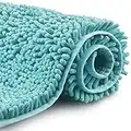 FCSDETAIL Alfombras de Baño de Pelo Largo Antideslizantes 50X80 cm, Tapete para el Piso Lavable a Máquina con Microfibra de Chenilla Absorbente de Agua Suave para Bañera, Ducha y Baño