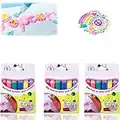 KBLLNPBP Magic Popcorn Pens Puffy 3D Art Safe Pen, 3D printing bubble pen Cotton pen, Magic Colour DIY Bubble Popcorn Drawing Pens Decorate Graffiti Stationery (3 boxes), Multicolor