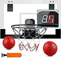 PELLOR Canestro Basket per Bambini e Adulti, Mini Canestro Basket Kit con Elettronico Punteggio Record, Tabellone Basket da Camera Interno per Ufficio Famiglia,Basket Ragazzi Ragazze