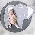 Baby Blanket Cotton, Queta Baby Play Gym Mat Playmat Activity Gym Floor Mat Kids Teepee Tent Mat 85cm Soft Sleeping Mat (Elephant)