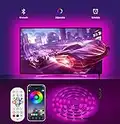 KeShu TV Backlight USB TV Led Lights 3M LED TV Backlights Led Backlights for TV Sync with Music Bluetooth App Control Dimmable Led Strip Lights for Bedroom Gaming Bookcase