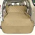 F-color Housse de siège de Voiture imperméable pour Chien avec Support en Caoutchouc antidérapant avec ancrages de Fixation Universel pour Voitures, SUV, camions, Durable, Noir