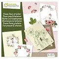 Avenue Mandarine CO175C - Une boite créative Presse fleurs et herbier comprenant 2 planches presse fleurs, un herbier, 3 rubans décoratifs, de la colle et 8 feuilles pré-imprimées (notice incluse)