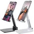 Meetuo 2 Pcs Cell Phone Stand, Adjustable Angle Height Phone Stand for Desk, Fully Foldable/Portable Phone Holder, Compatible for iPhone 14/13/12/Smartphones