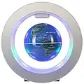 Senders Floating Globe With LED Lights Magnetic Levitation Floating Globe World Map for Desk Decoration (Blue)