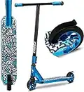 LIONELO Whizz Trottinette pour Enfants, Stunt Scooter, Freestyle, lger en Aluminium, Roues de 110 mm, Roulements Robuste et Haute Qualité, Résistante aux Acrobaties, Guidon Large