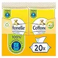 Cottonelle Feuchtes Toilettenpapier für unterwegs, Natürlich Pflegend - Kamille & Aloe Vera, Schnell auflösend, 20 x 12 Tücher Vorteilspack, Biologisch abbaubar