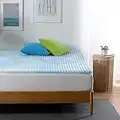 Zinus Swirl Gel Sobrecolchón de Espuma Viscolástica y Refrigeración, Diseño Refrescante y Con Circulación de Aire, Alivio de Presión, 135 x 190 cm, Certificado OEKO-TEX, para Colchón, Cama y Sofá