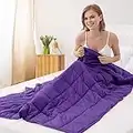 Pro Maison Weighted Blanket for Adults, Teenagers, Children, Weighted Anxiety Blanket - Purple 153x203cm 9kg, Double/King Bed