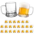 TOPZEA Set mit 24 Mini-Bierbechern, 142 ml, Mason-Bierkrug, Glas, Biergläser, Biergläser für Gefrierschrank, schwere Basis, Bierprobegläser, Schnapsgläser, Getränkegläser mit Griff