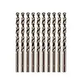 amoolo 7/32" inch Cobalt Drill Bits(10Pcs), M35 HSS Metal Jobber Length Twist Drill Bit Set for Hard Metal, Stainless Steel