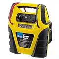 Draper 90643 12V Power Pack Jump Starter, Built in 12v Compressor, Vehicle Rescue, 900 Peak Amps Starts Petrol and Diesel , Yellow