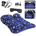 YEPLINS SUV Luftmatratze Camping Bett Kissen Kissen Aufblasbares Auto Tragbares Bett Rücksitz (Sternenblau)