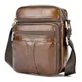 SPAHER Sacs Bandoulière Homme Sacoche en Cuir Petite Sacs à Main Homme Sac Porté Epaule Travers Sac Homme Bandouliere pour Affaires Sac Besace pour Les Loisirs