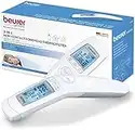 Beurer 3-in-1 Digital Thermometer - Non-Contact Infrared Thermometer w/Memory Slots - Large Display w/Fever Alarm, High Accuracy Forehead Thermometer for Adults and Kids (Forehead)