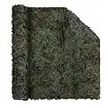 LOOGU Red de camuflaje militar duradera con rejilla para decoración, parasol de caza, ciego, tiro oculto, camping, bosque, 3 x 4 m