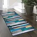 GUODIU Tapis de Cuisine 110x200cm Doux Lavable Tapis de Bain Antidérapant Facile à Nettoyer pour Salon Balcon D'allée, B