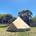 Psyclone Tents Removable Floor 4 Windows 4m/13.12ft Luxury Outdoor All Weather 6-8 Person Cotton Canvas Yurt Medium Bell Tent for Family Camping Glamping Hiking and Festivals