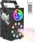 Smoke Machine, UKing 700W Fog Machine 9 LED Lights with Disco Ball, Multi-Function Remote Control with Strobe, Auto, Single color, Smoke Mode for Party Christmas Halloween DJ Stage Effect