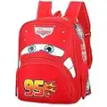 SAMGOLD Cars Sac à Dos pour Enfants, Cars Lightning Cartable Scolaire,Animé Course de Voiture Effet 3D Cartable Garçon, Imperméable Bretelles Réglables, Maternelle école Primaire Sac à dos