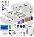 Brother NQ1700E Embroidery Machine, 6" x 10" Field Size, Cuts Jump Stitches, Wireless, Includes BES Lettering Software and Starter Package - 7 Spools of Polystar Thread, 10-Pack of Distinctive Bobbins + 1GB USB Drive w/ 30 Original Designs