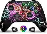 HASACOOL Wireless Switch Pro Controller for Switch/Lite/OLED, LED Light Multi-Platform Windows PC IOS Android Switch Remote with RGB/Programmable/Motion Control/Vibration/Turbo/Wakeup