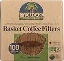 If You Care 17504 Basket Coffee Filter, Fits 8-12 Cup Drip Coffee Makers, 100 Pieces