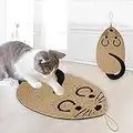 Cat Scratching Mat Mouse Shape Cat Scratcher Board Natural Sisal Cat Scratching Pad Hanging Cat Scratching Rug Sleeping Pad Cat Claws Care Toy Scratcher Mat For Cat Grinding Claw And Protect Furniture