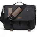 Mens Messenger Bag, 17 Inch Laptop Bag Vintage Water Resistant Canvas Shoulder Bag for Women VONXURY