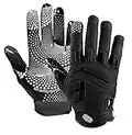 Seibertron G.A.R.G 2.0 Gel Filled Patented Anti-Impact Ultra-Stick Football Sports Receiver Gloves Youth Black XS