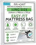 Sac de rangement pour matelas - Avec bande d'étanchéité - 200 g - King size et super king size - 254 x 198 x 37cm