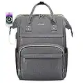 LOVEVOOK Laptop Backpack For Women Men, Teacher Nurse Travel Backpack School Bag, 15.6-inch Backpack With Multiple Pockets USB Charging Port Anti-Thief Pocket (Grey)