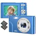 Appareil Photo Numérique Compact Caméra - 48MP 1080P HD 2,4" LCD Rechargeables Autofocus Appareil Photo avec 16X Digital Zoom pour Enfant, Adolescent, Étudiant, Adulte, Débutant (Bleu)