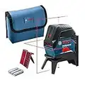 Bosch Professional Nivel láser GCL 2-15 interior, con puntos de plomada, 3 pilas AA, soporte giratorio RM 1, placa reflectora, estuche de protección, Láser rojo sin maletín, Rojo, 15 m