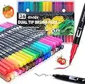 Coloring Markers Pen for Adults Kids, 36 Fine Felt Tip Water Markers Dual Brush Pens for Students Painting, Beginner Lettering, Card Making, Books Craft Coloring Doodling, Bullet Journal, Scrapbooking