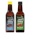 Wrights Liquid Smoke, Hickory and Applewood, 3.5 Oz (Pack of 2) - with Make Your Day Mini Spatula or Basting Brush