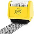 Miseyo Wide Roller Stamp Identity Theft Stamp 1.5 Inch Perfect for Privacy Protection - Yellow