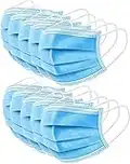 Zuvo 50pk- Disposable 3-Layer Face Masks, High Filterability Blue