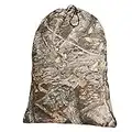 VISI-ONE Realtree Edge Camo Heavy Duty Large Laundry Bags 1 Pack 28" x 39.5" inch Drawstring Travel Organizer Bag Fit Hamper Basket Camp Home College Dorm Tear Resistant Dirty Cloth Storage Camouflage